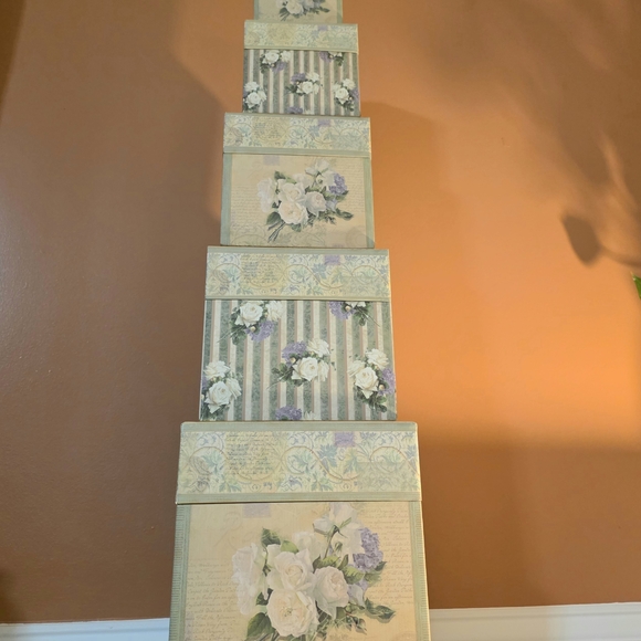 Floral Nesting Boxes Set - Picture 2 of 12